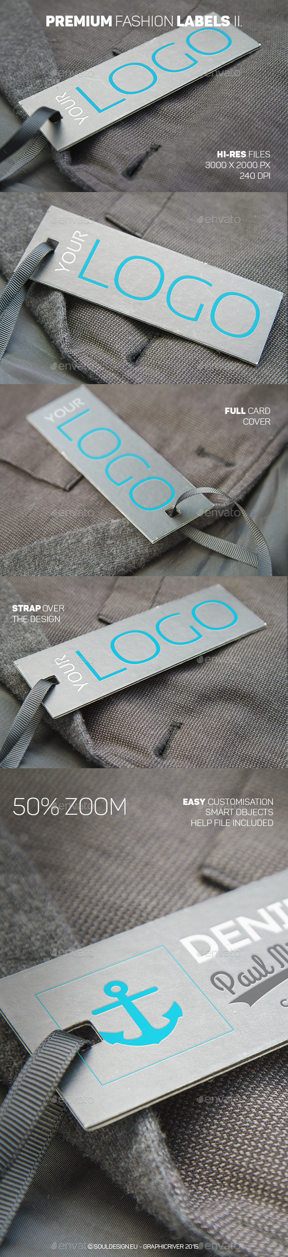 Premium Fashion Labels Mockup II - Logo Product Mock-Ups
