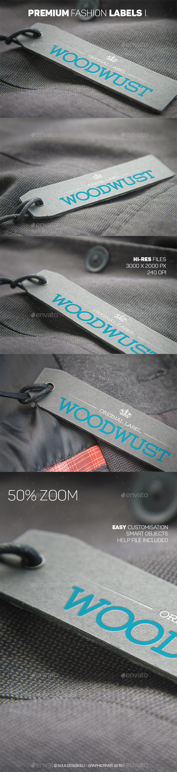 Premium Fashion Labels Mockup I - Logo Product Mock-Ups
