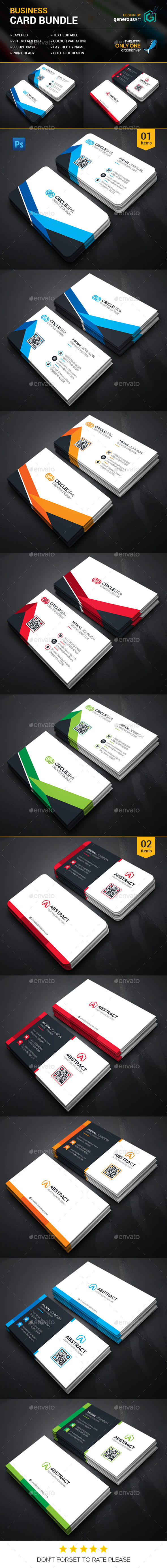 Business Card Bundle 2 in 1 - Corporate Business Cards