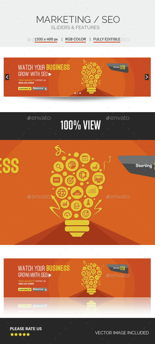 Seo Slider - Sliders & Features Web Elements