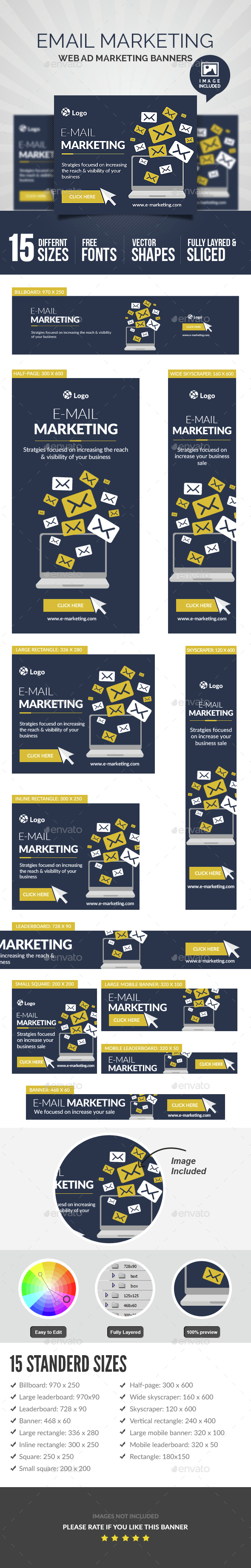 Email Marketing Banner - Banners & Ads Web Elements