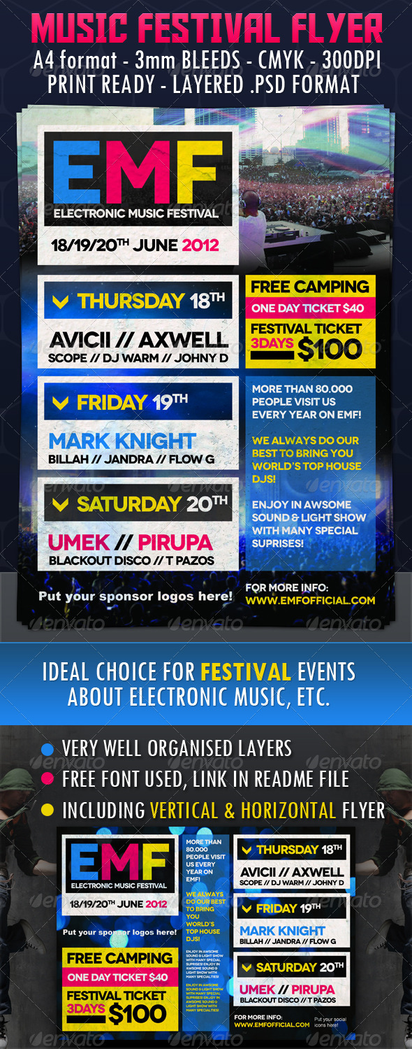Music Festival Flyer - Concerts Events