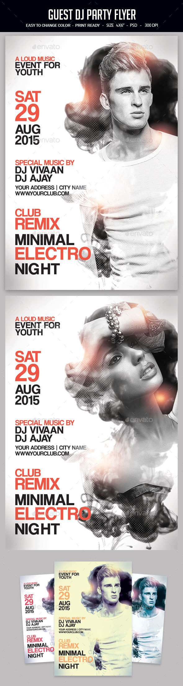 Guest DJ Party Flyer - Clubs & Parties Events