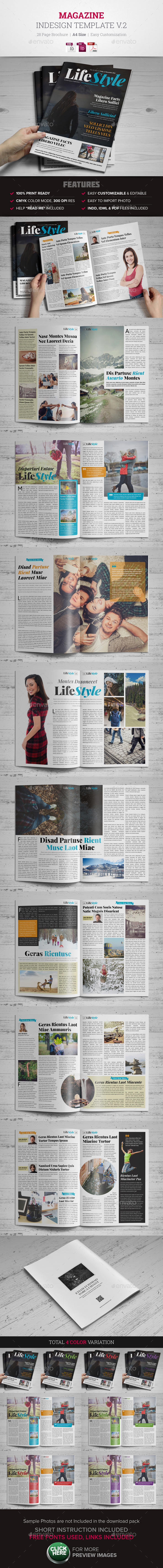 Magazine InDesign Template v2 - Magazines Print Templates