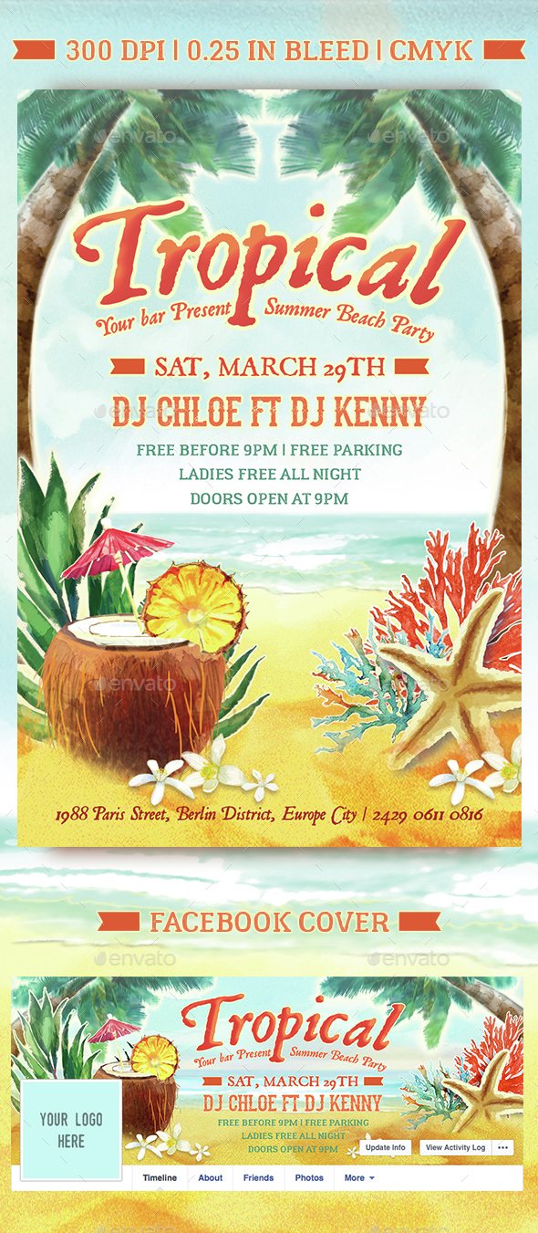Tropical Beach Summer Party - Clubs & Parties Events