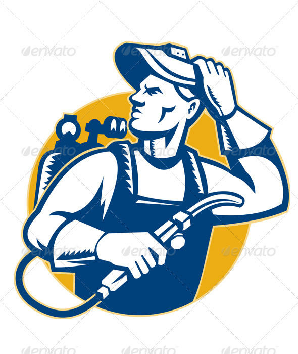 Welder Fabricator Welding Retro Style - People Characters