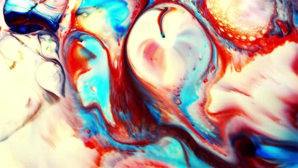 Abstract Colorful Ink Paint Spread Like Explotion