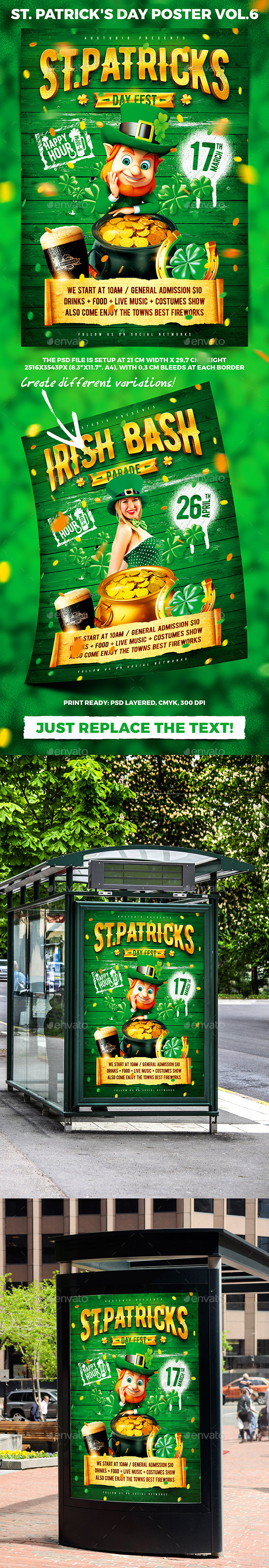 St. Patrick's Day Poster vol.6 - Holidays Events