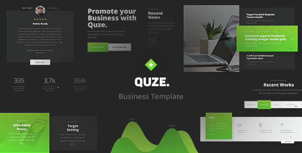Download QUZE. — Business PSD Template
