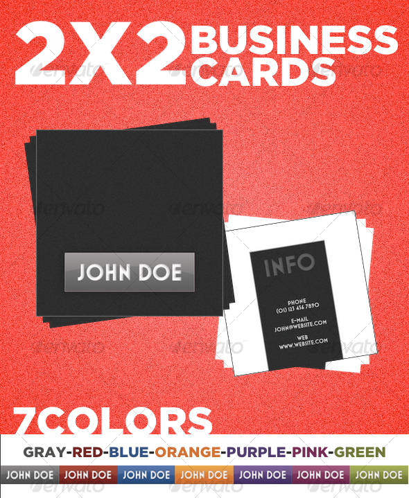 2x2 Color Boxes Business Card - Creative Business Cards