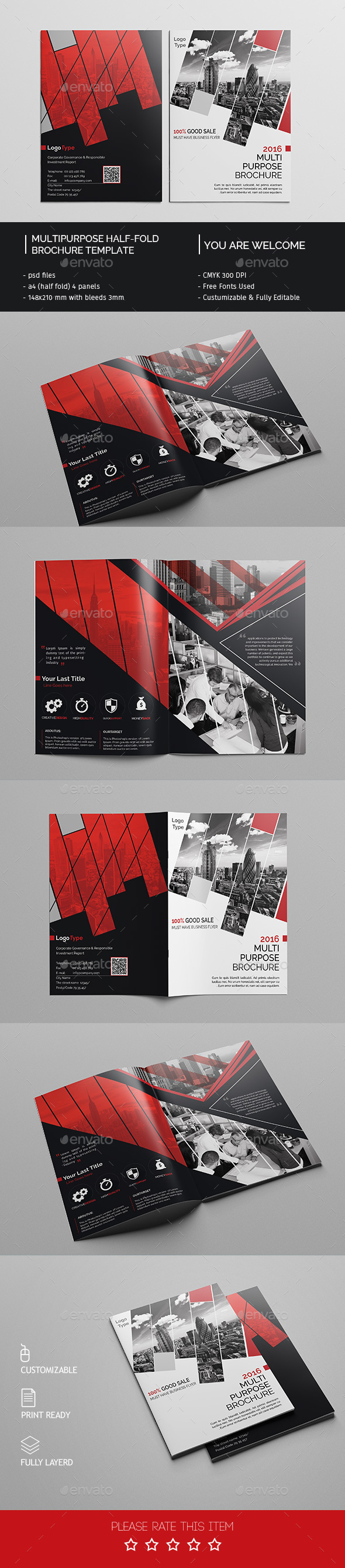 Corporate Bi-fold Brochure Template 09 - Corporate Brochures