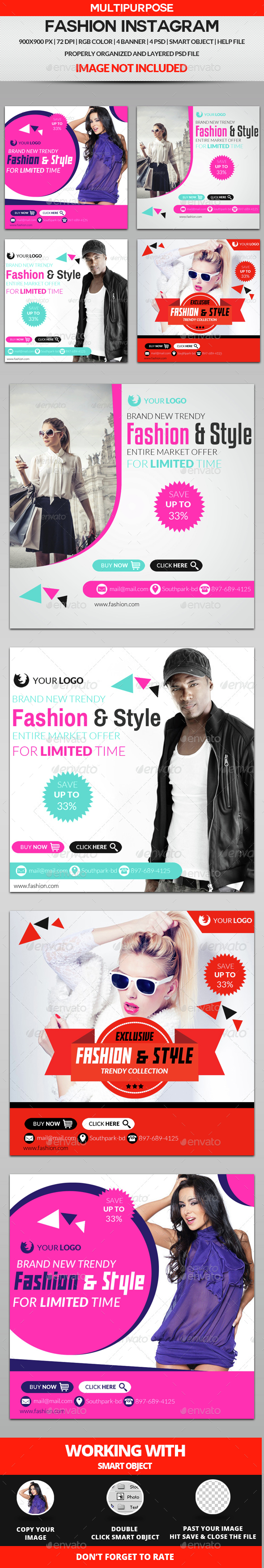 Fashion Instagram - Banners & Ads Web Elements