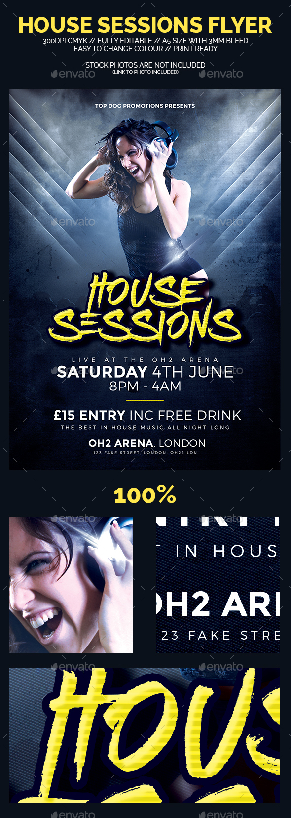 House Sessions Flyer - Clubs & Parties Events