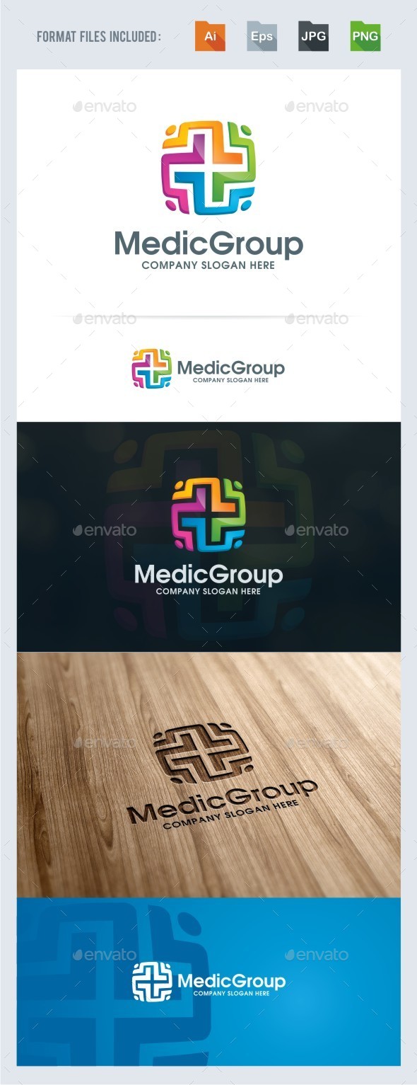 Medical Group Logo Template - Humans Logo Templates