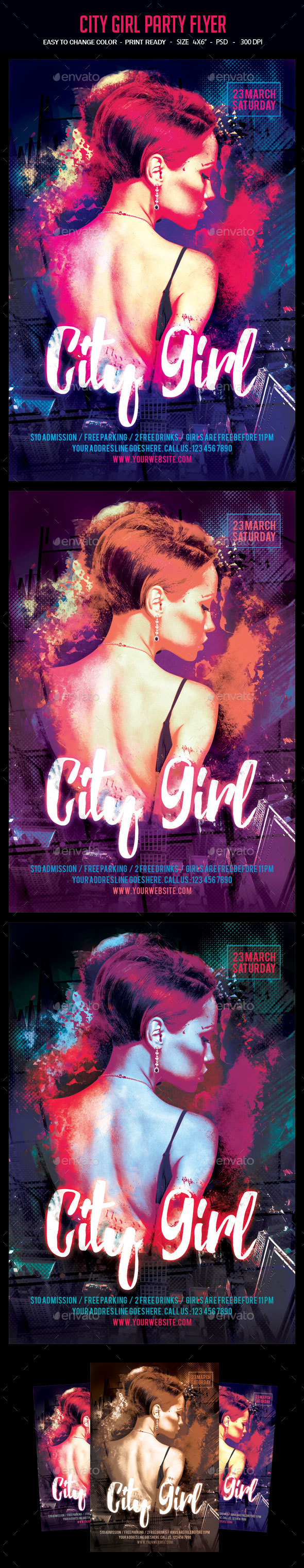 City Girl Party Flyer - Clubs & Parties Events
