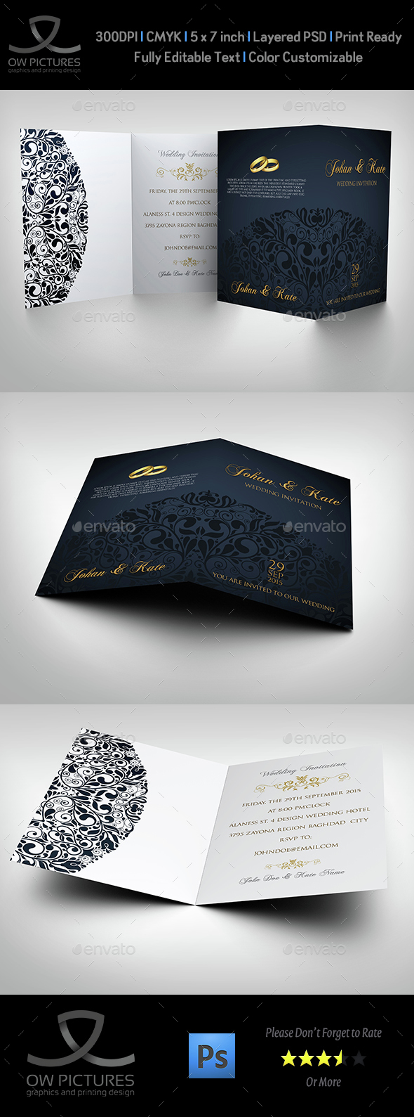 Wedding Invitation Card Template Vol.14