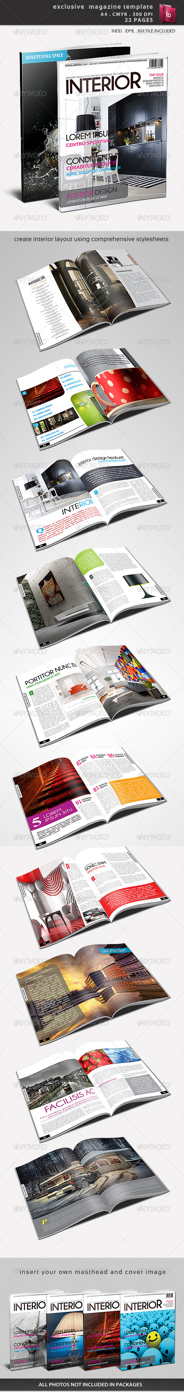 Exclusive Magazine Template - Magazines Print Templates