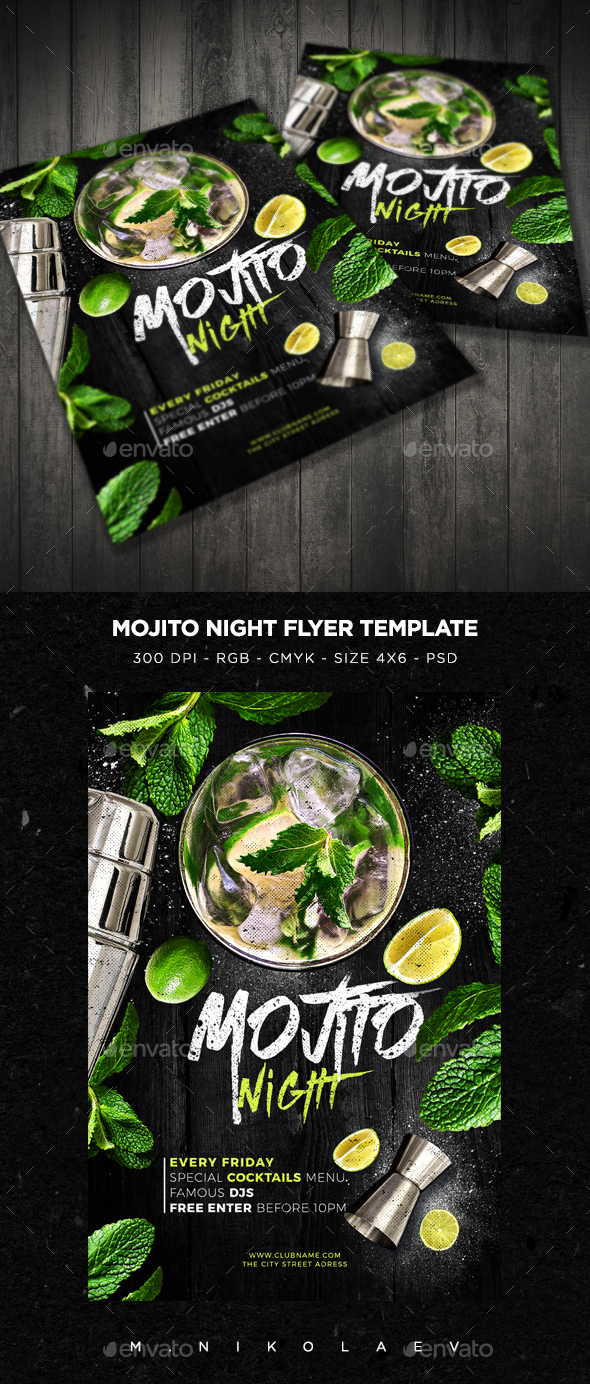 Mojito Night Flyer V3 - Clubs & Parties Events