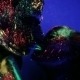 Erotic Couple From Ultraviolet Light Caressing Each Other - VideoHive Item for Sale