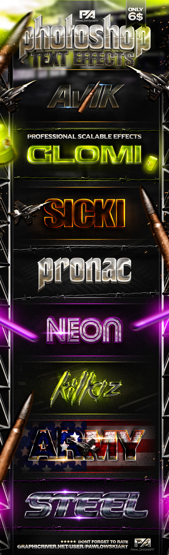 Professional Photoshop Text Styles - Text Effects Actions