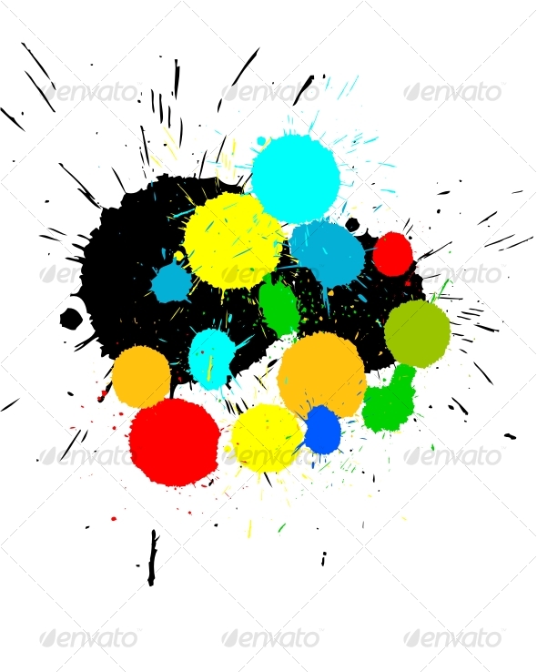 Color paint splashes background - Backgrounds Decorative
