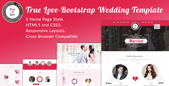 True Love-Bootstrap Wedding - ThemeForest 14616115
