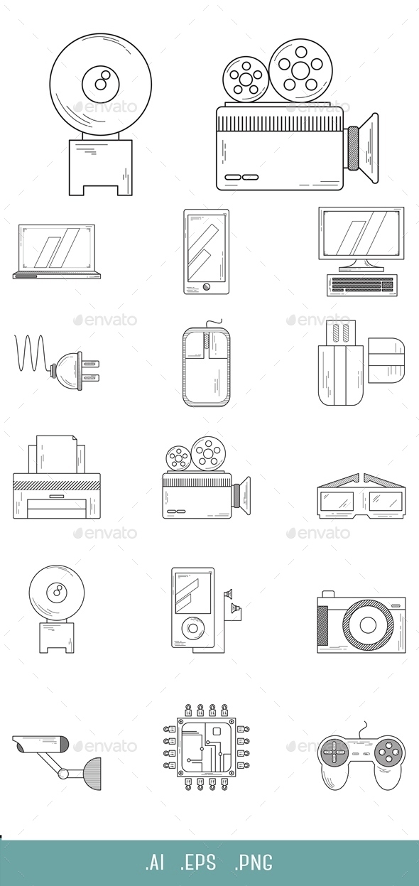 Technology Line Icon - Technology Icons