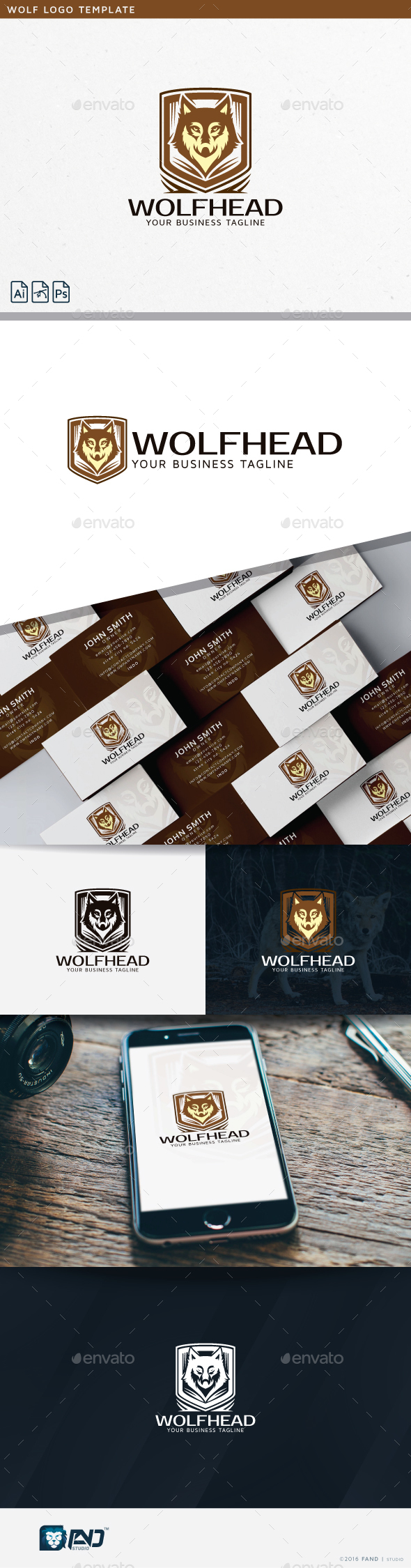 Wolf Head - Vector Abstract
