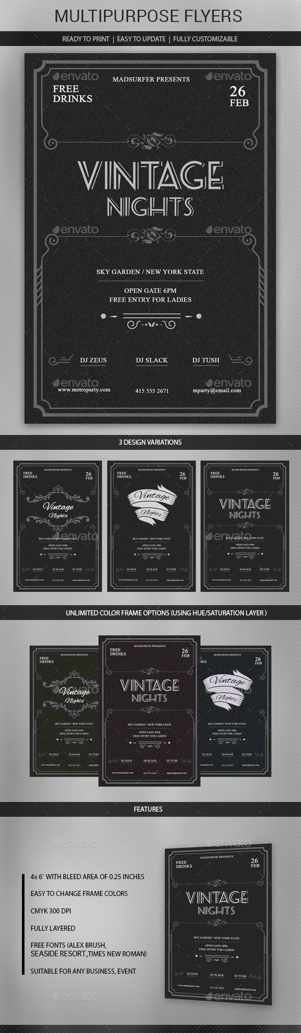 Vintage Flyer - Events Flyers