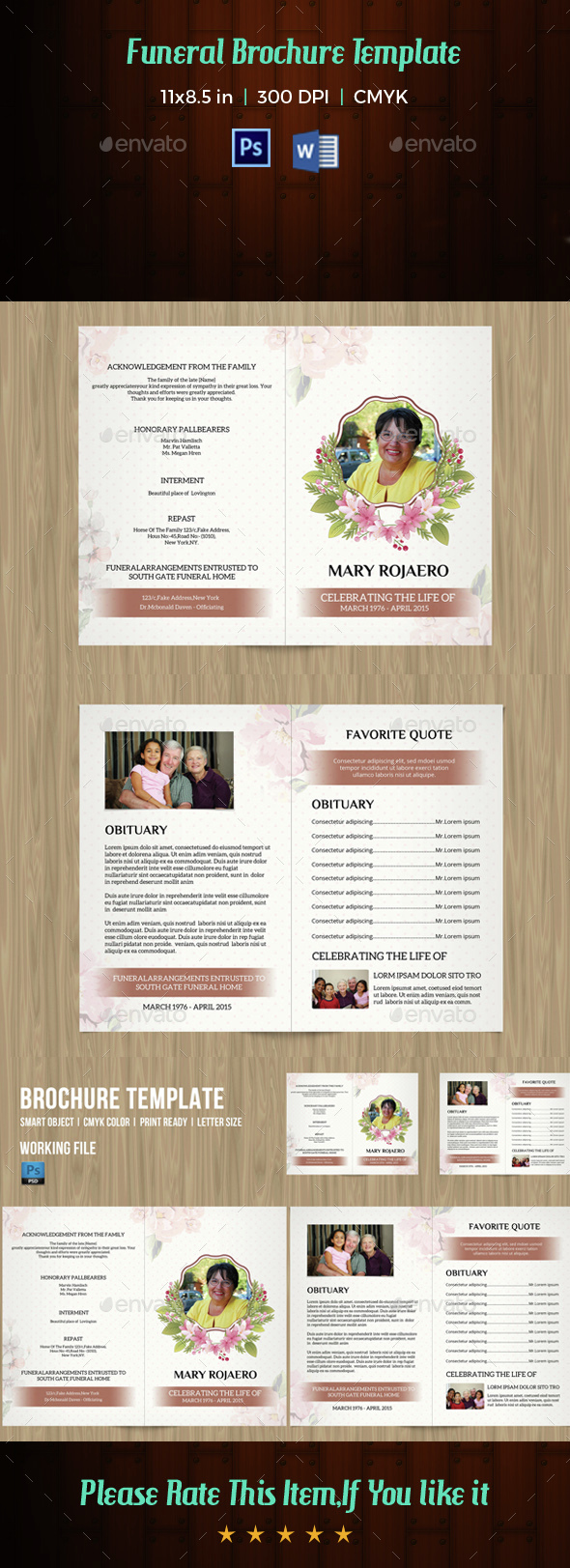 Funeral Program Template-V14 - Informational Brochures