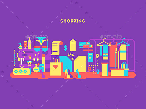 Shopping Design Flat Concept - Miscellaneous Conceptual