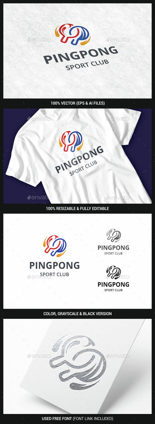 Ping Pong Logo - Objects Logo Templates