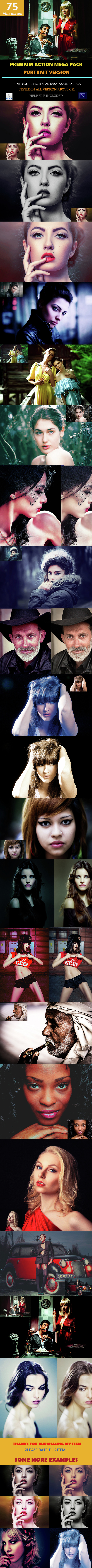 Premium Portrait Mega Action Set - Photo Effects Actions