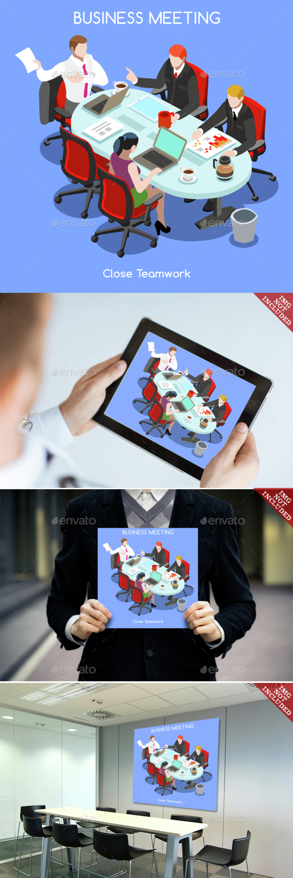 Business Room 03 People Isometric - Business Conceptual