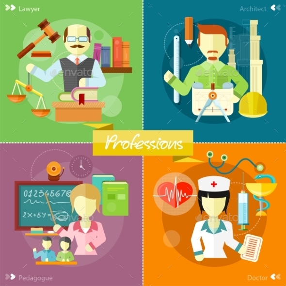 Architect, Lawyer, Doctor And Pedagogue - Concepts Business