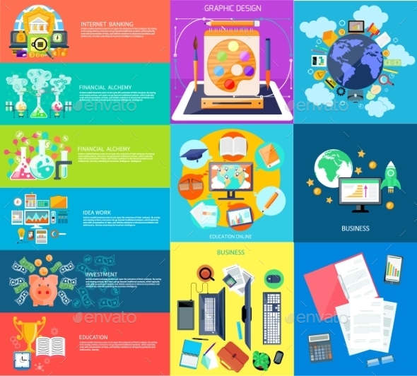Set Of Business Banners - Concepts Business