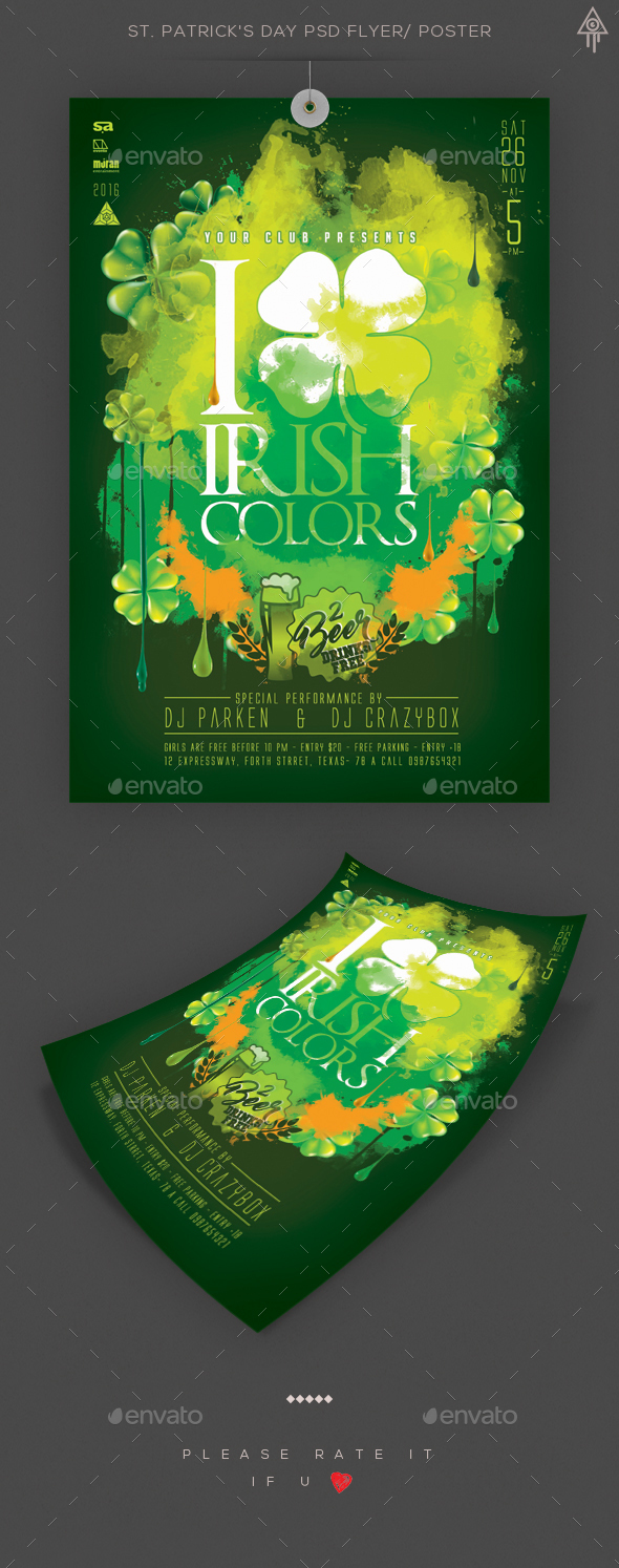 St. Patrick's Day PSD Flyer/ Poster - Holidays Events