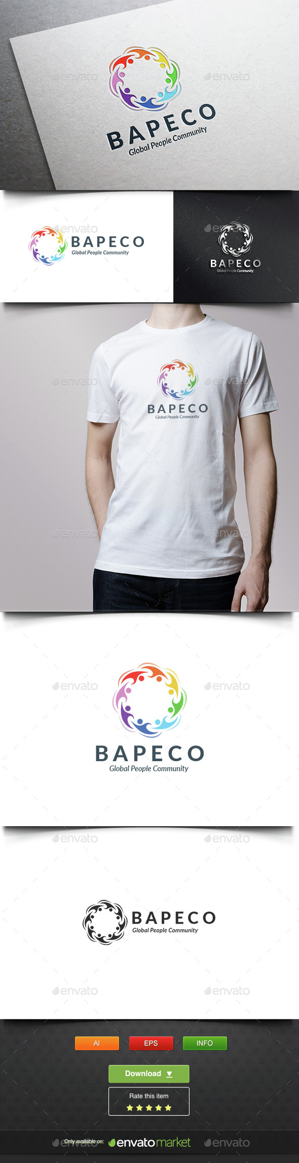 Global People Color Group - Humans Logo Templates