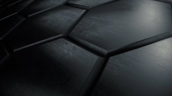 Dark Reflective Hexagon Wall alt