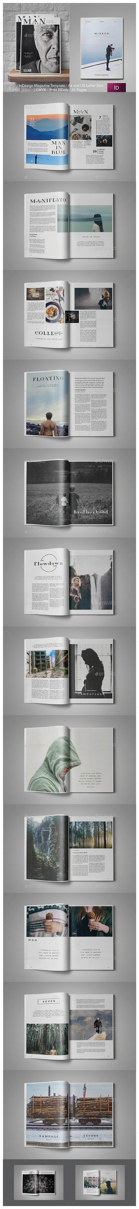 Man Multipurpose Magazine Template - Magazines Print Templates