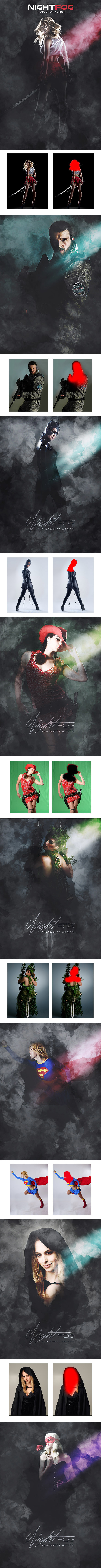 Night Fog Action - Photo Effects Actions