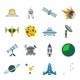 Space Flat Icons Set