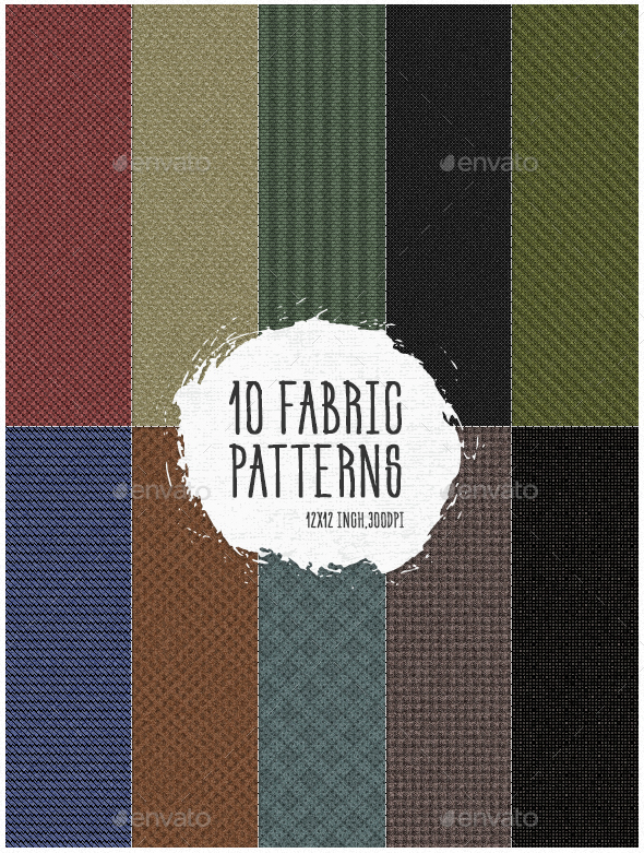 10 Fabric Patterns Pack 1 - Patterns Backgrounds