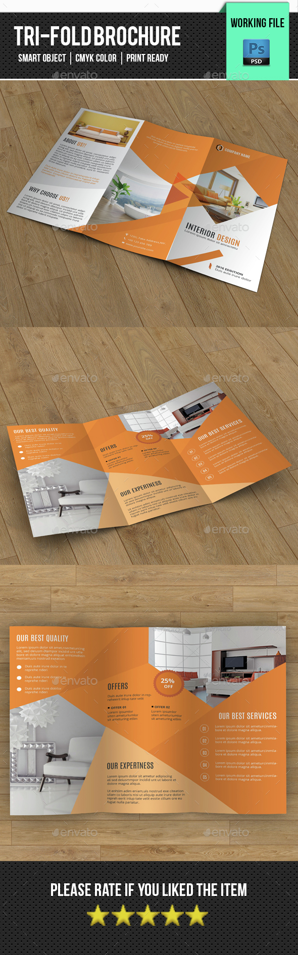 Trifold Brochure for Interior Design-V279 - Corporate Brochures