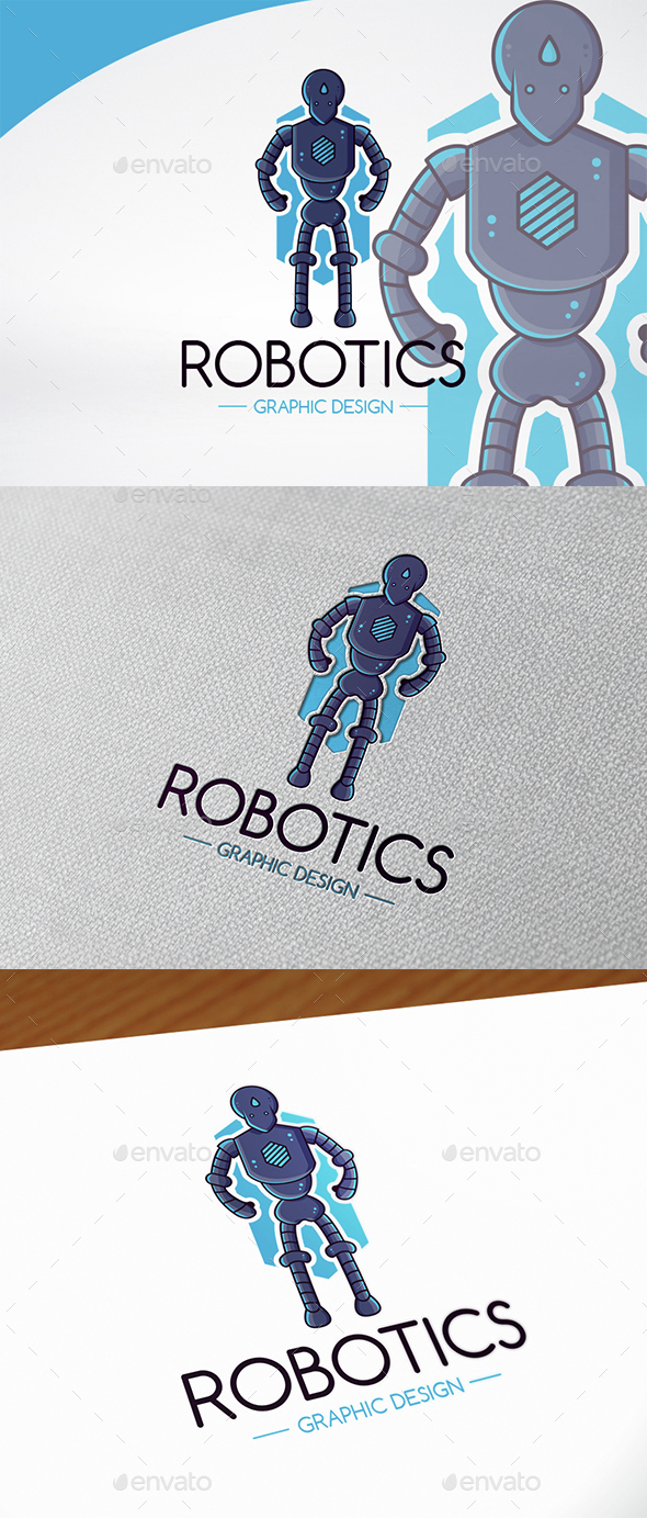 Robot Mascot Logo Template - Objects Logo Templates