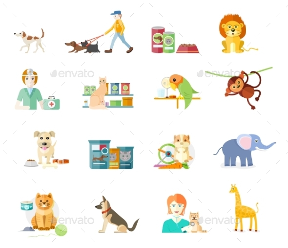 Set of Home Pets - Animals Characters