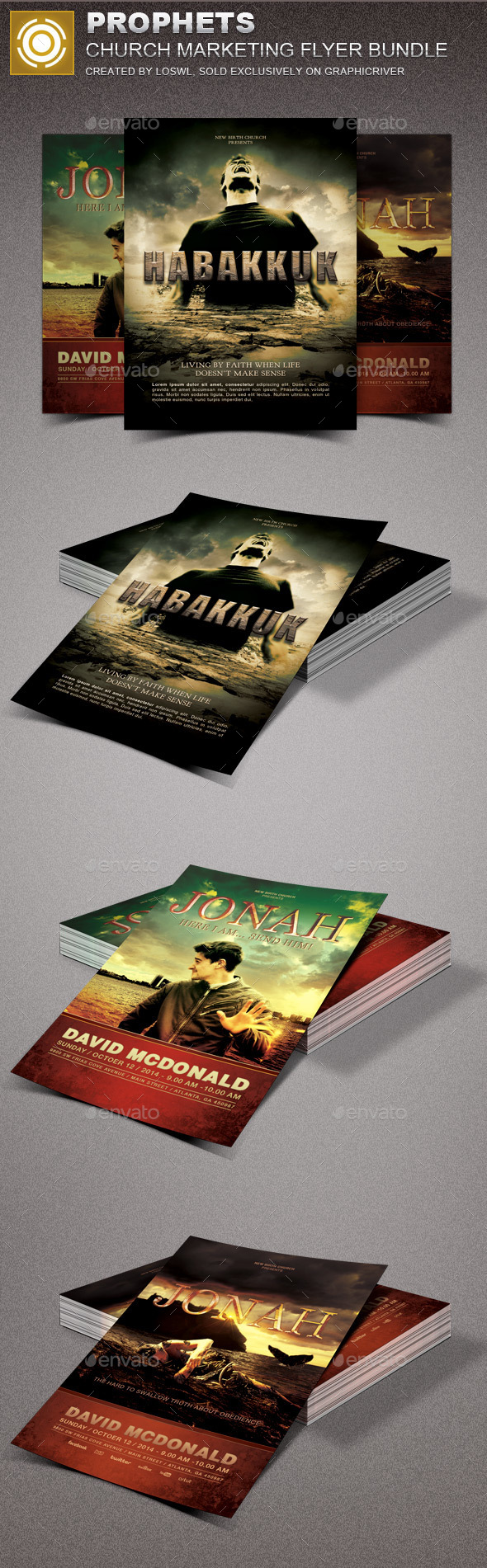 Prophets Church Marketing Flyer Bundle - Church Flyers
