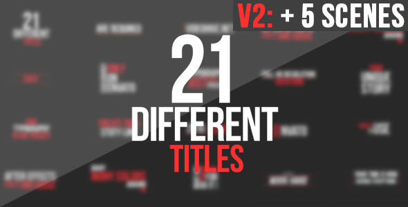 21 Different Titles