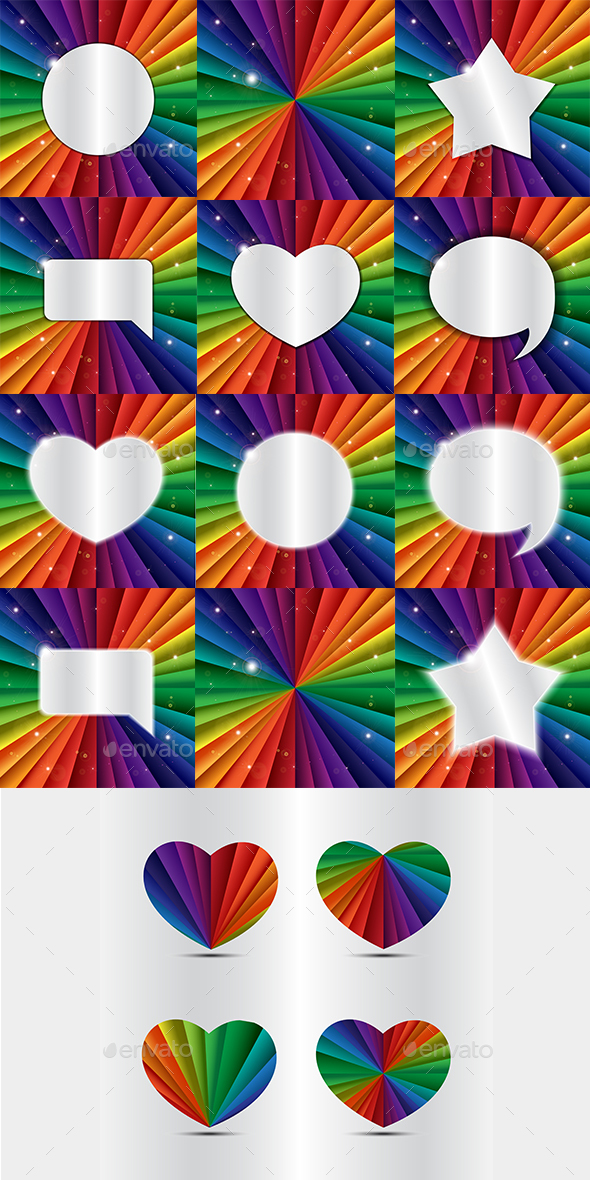 Rainbow Banners - Abstract Conceptual