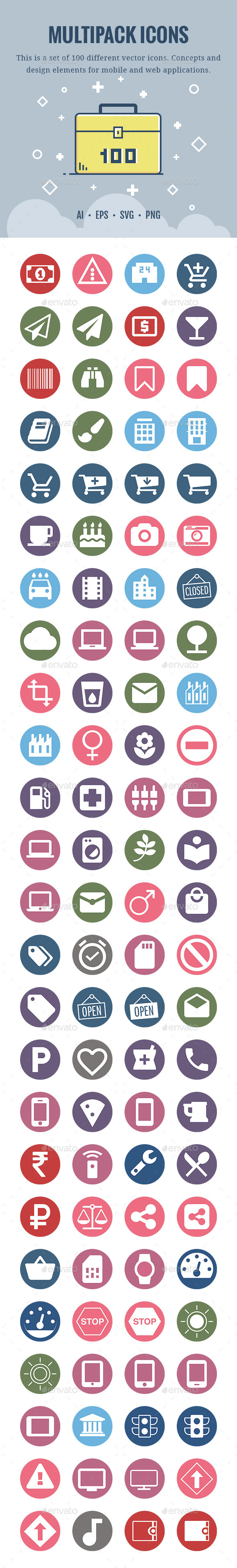 Multipack 100 Icons - Miscellaneous Icons